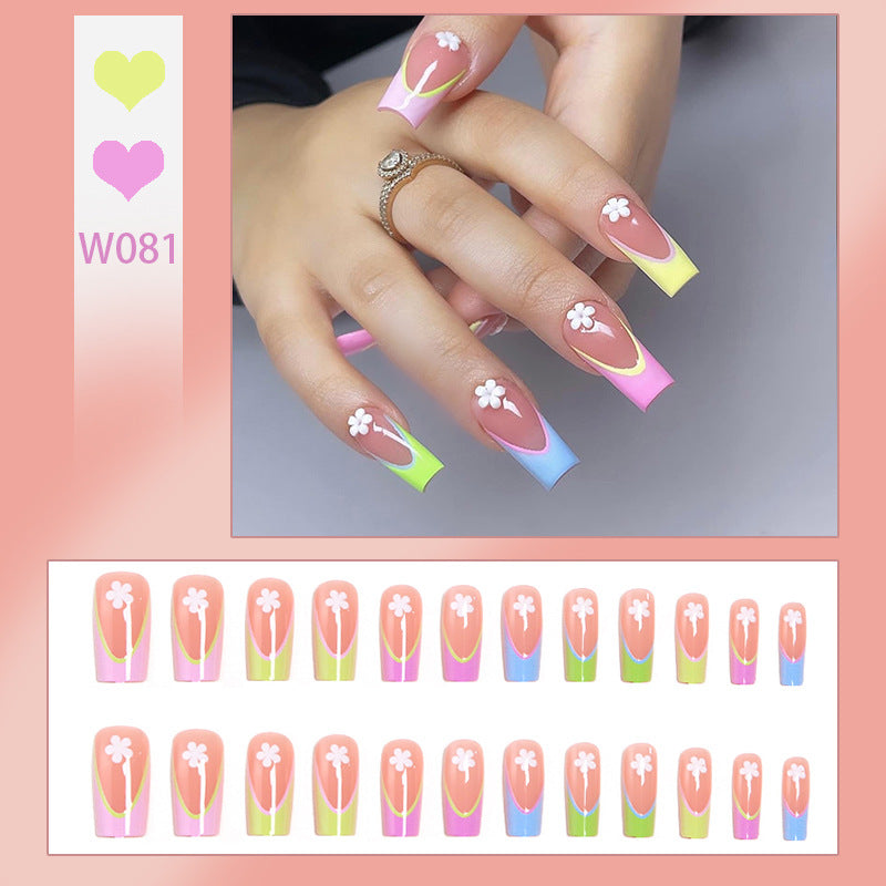 Artificial nails with floral designs Stornfield