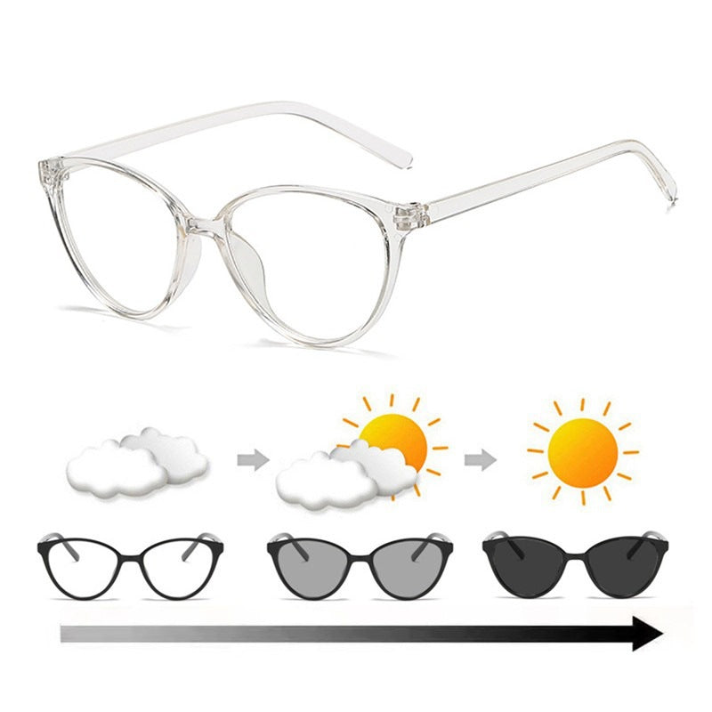 Women's trendy light-sensitive cat-eye glasses Stornfield