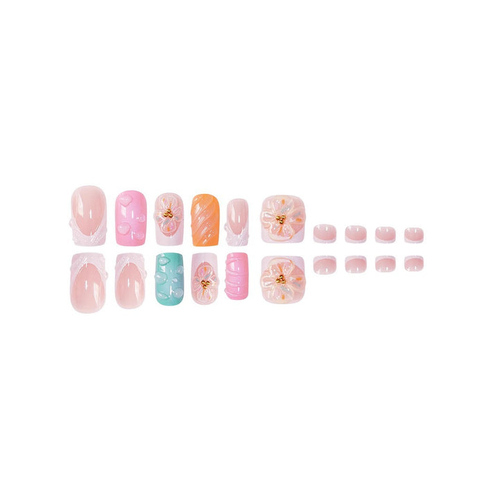 Artistic Floral Nail Enhancement Set Stornfield