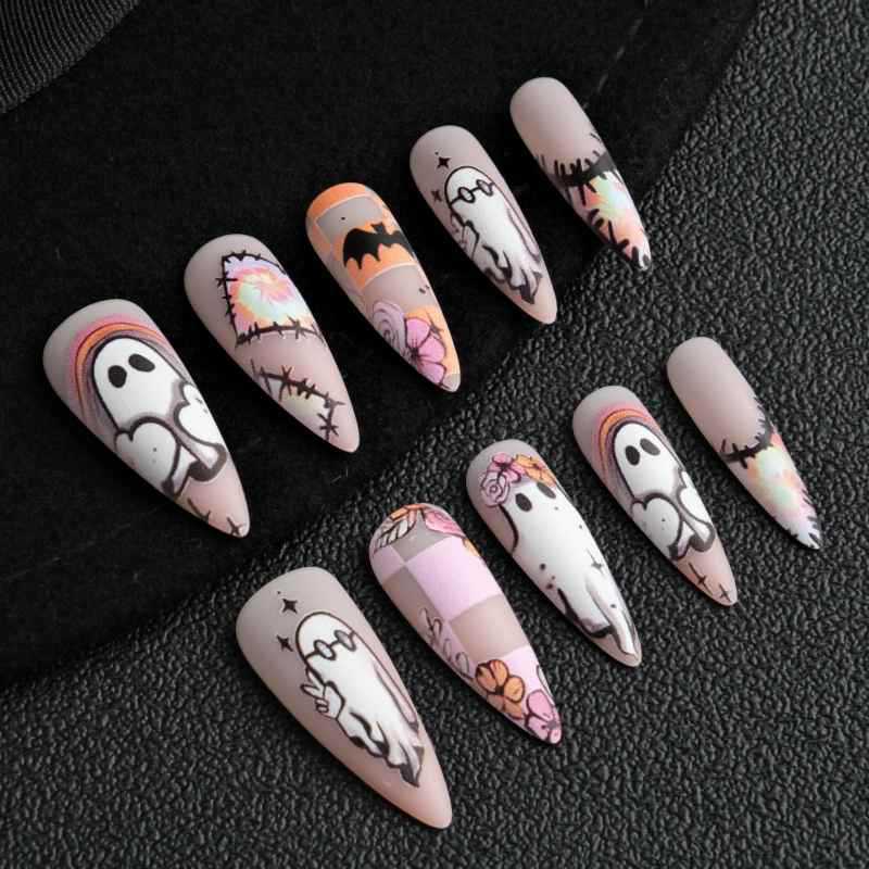 Artistic Halloween-Themed Nail Set Stornfield