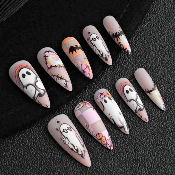 Artistic Halloween-Themed Nail Set Stornfield