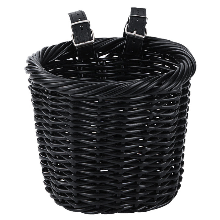 Unisex storage basket with elegant leather handles Stornfield