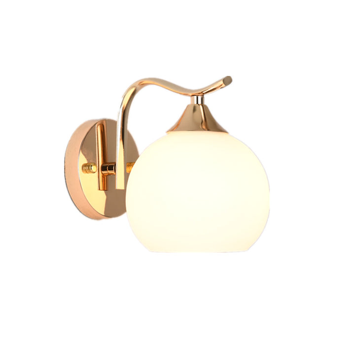 Elegant Globe Wall Sconce with Gold Finish