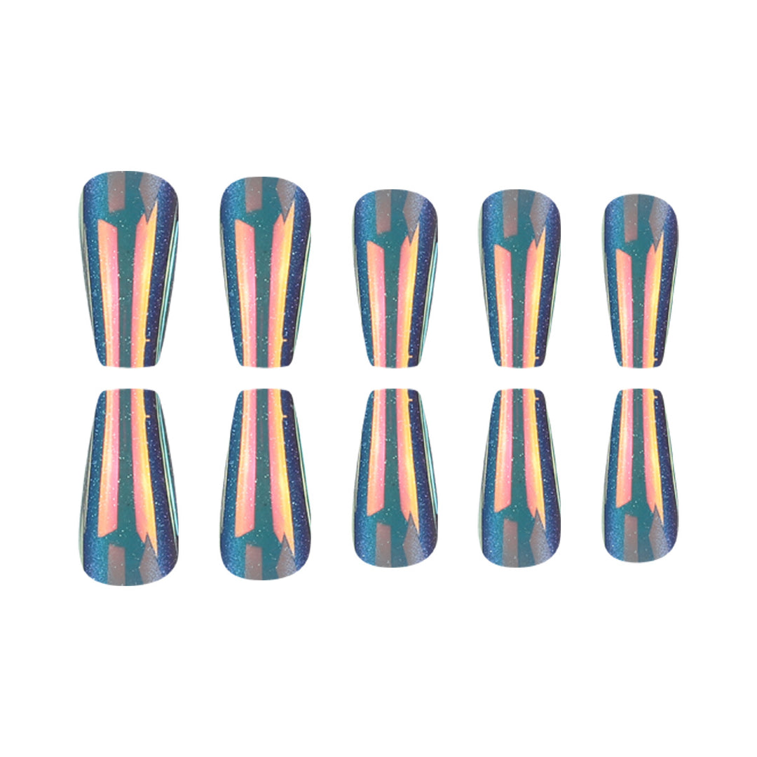 Glossy Long Stiletto Press-On Nails Stornfield