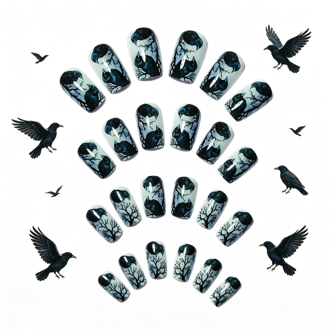 Creative Art Nails in the Elegant Crow Design Stornfield