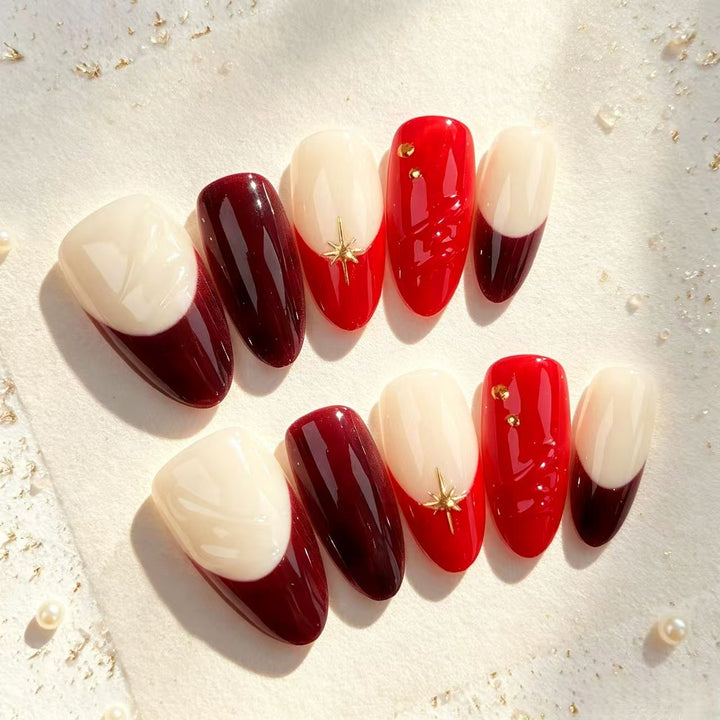 Premium French Tip Press-On Nail Art Set