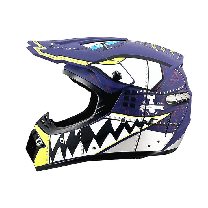 full-face motocross helmet with extended visor and reinforced chin guard Stornfield