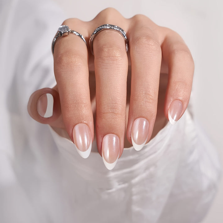 Elegant French Tip Nail Enhancements Stornfield
