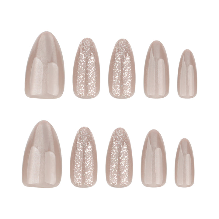 Artificial press-on nails with glitter accents Stornfield