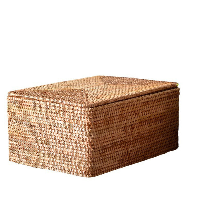 Women rectangular rattan storage basket Stornfield