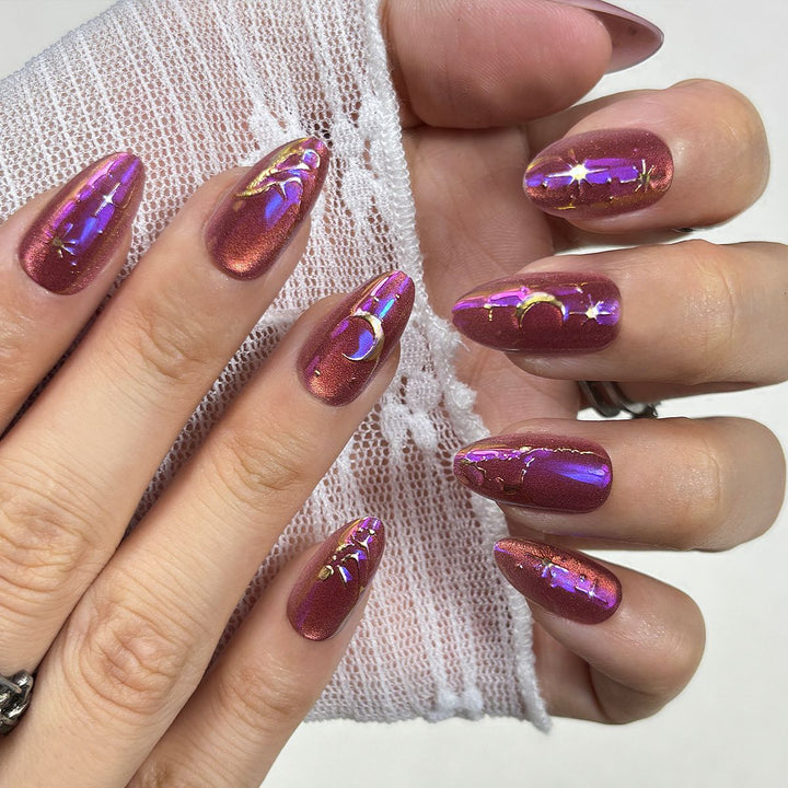 Decorative Press-On Nail Set with Unique Designs Stornfield