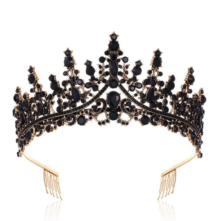 Ladies Opulent Tiara with Black Crystal Detailing Stornfield