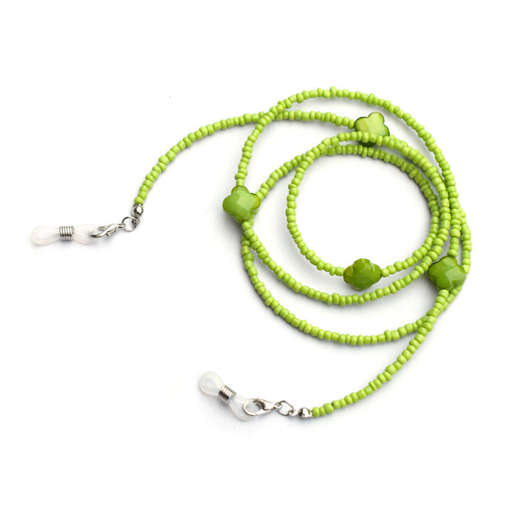 Beaded Eyewear Chain with Flower Accents Stornfield
