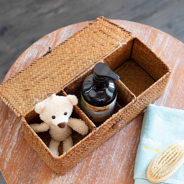 Unisex storage box made of handwoven natural material Stornfield