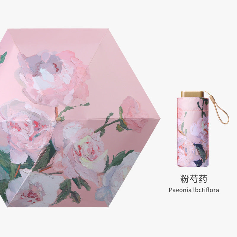 Women's elegant folding umbrella with floral patterns Stornfield