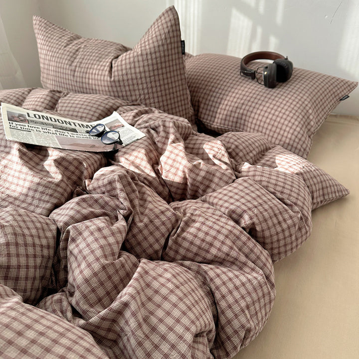 Cozy Gingham Duvet Cover Set