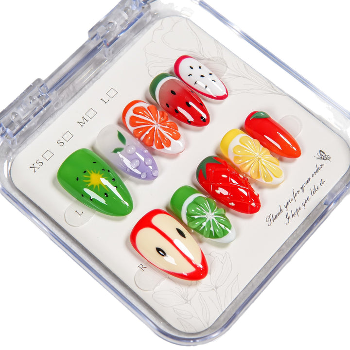 Fruit-Themed Press-On Nail Set