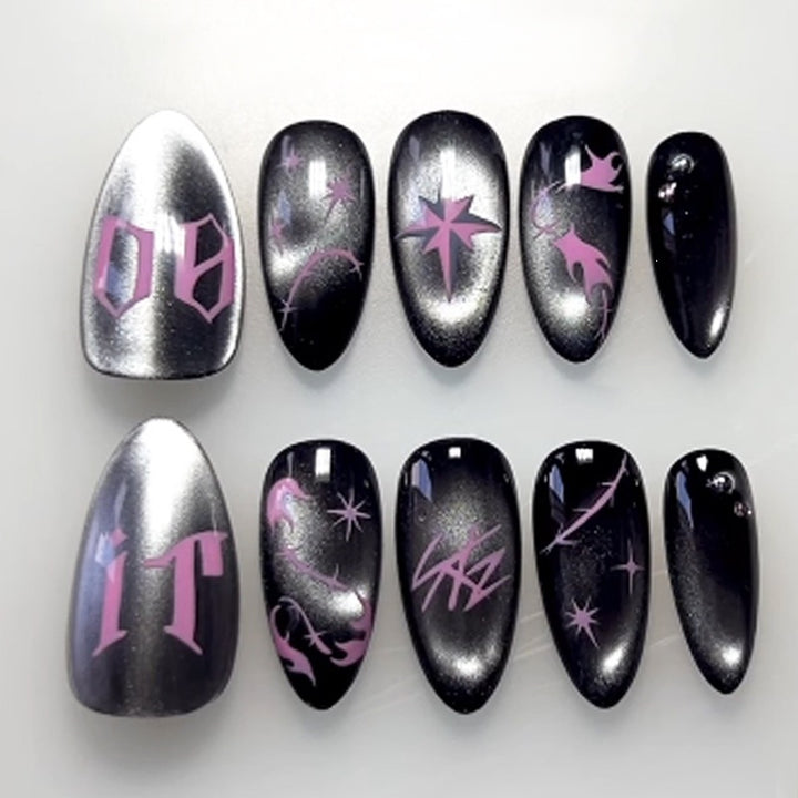 Nail art set with creative graphic designs Stornfield
