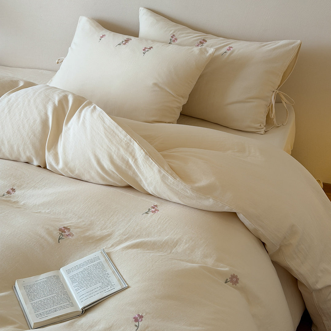 Floral Embroidered Duvet Cover Set Stornfield