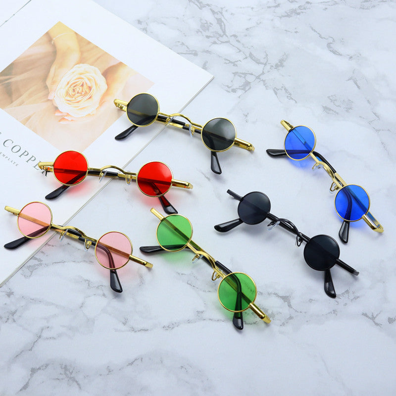 Retro-Inspired Round Metal Frame Sunglasses Stornfield