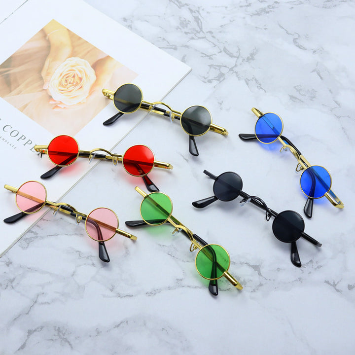 Retro-Inspired Round Metal Frame Sunglasses Stornfield