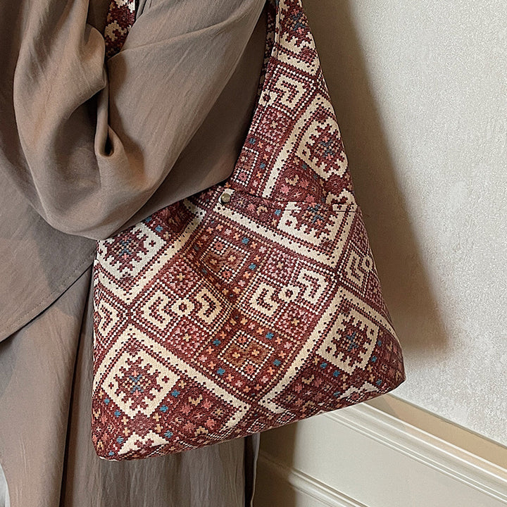 Ethnic-Inspired Patterned Sling Bag
