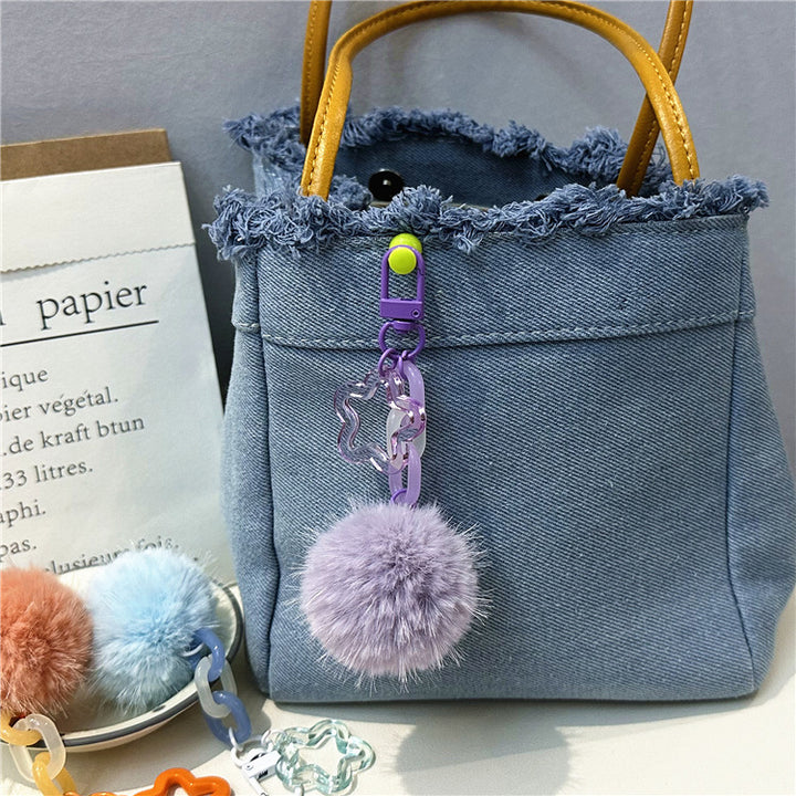 Cute Fuzzy Pom-Pom Keychain Stornfield