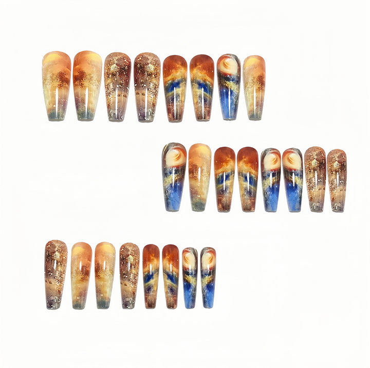 Glamorous Art Nails In Creative Galaxy Design Stornfield