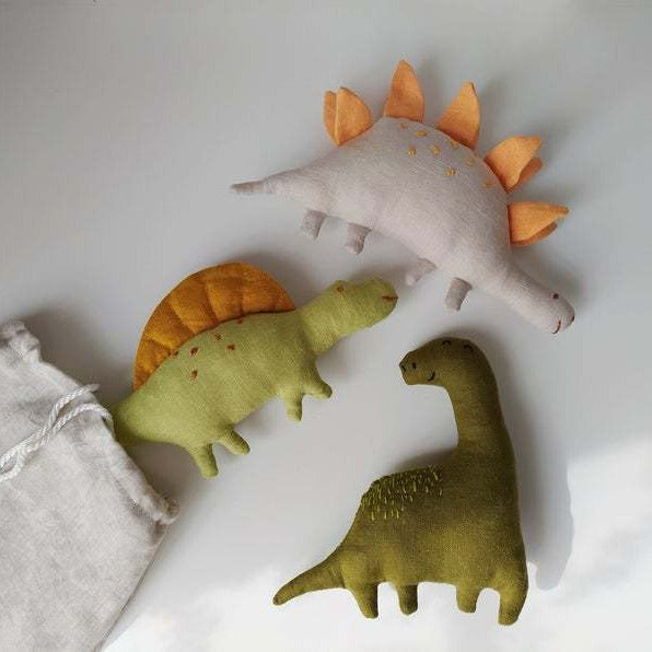 Handcrafted Organic Cotton Dinosaur Plush Toy