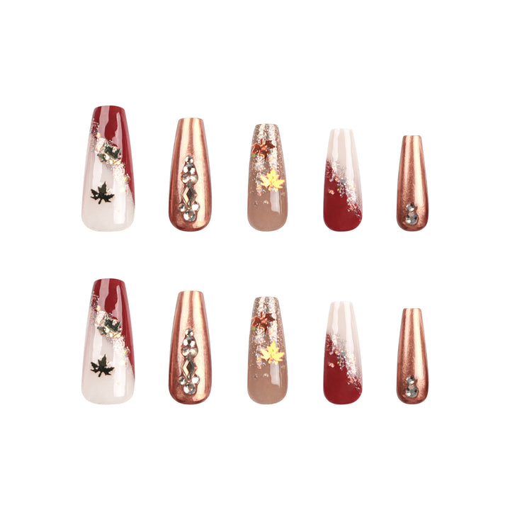 Artful Nail Extensions with Glitter and Flower Accents Stornfield