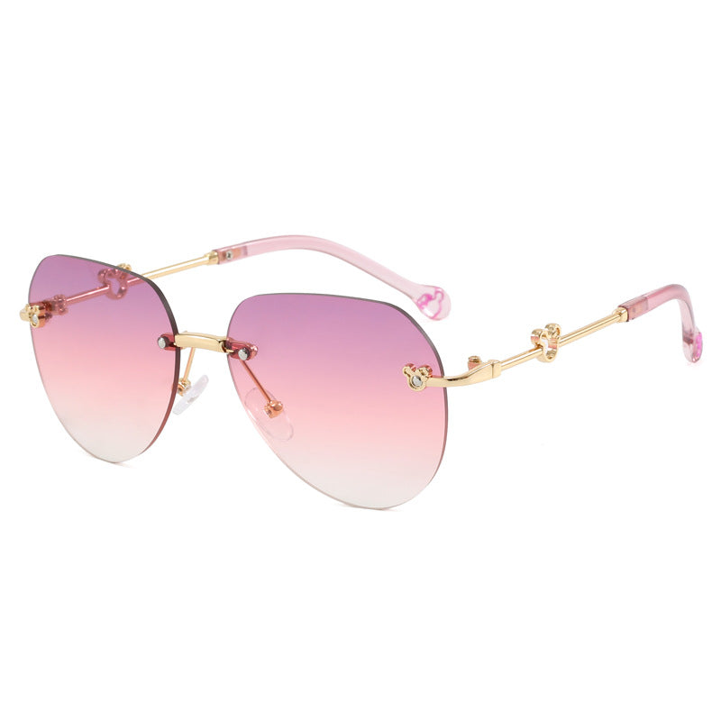 Women's lightweight geometric sunglasses with unique frame and mirrored lenses Stornfield
