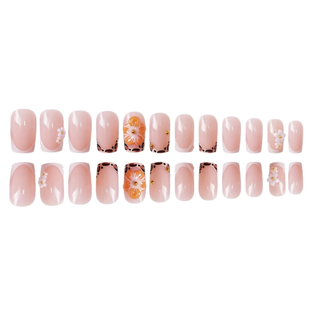 Decorative Floral Press-On Nail Art Stornfield