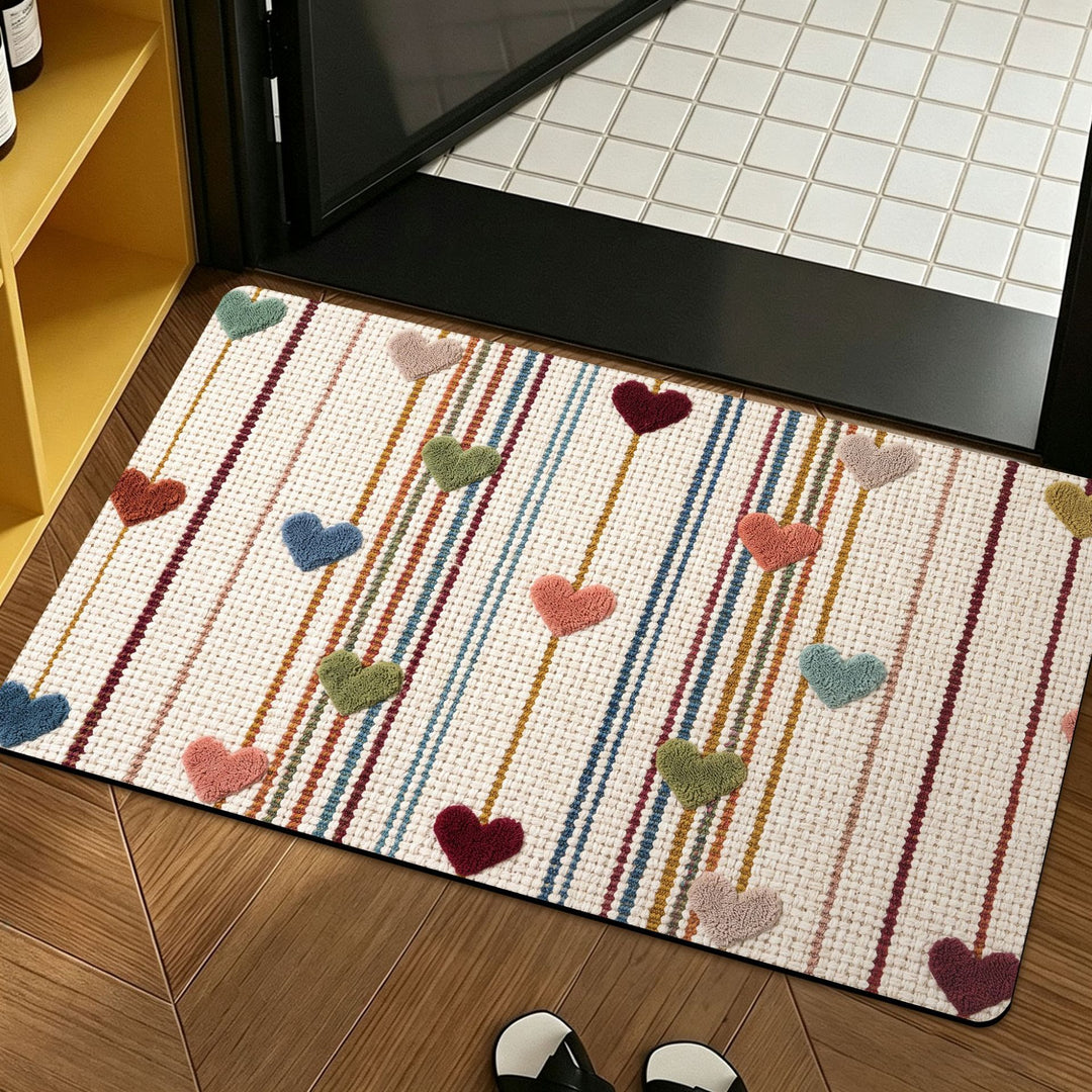 Heart Pattern Decorative Area Rug Stornfield