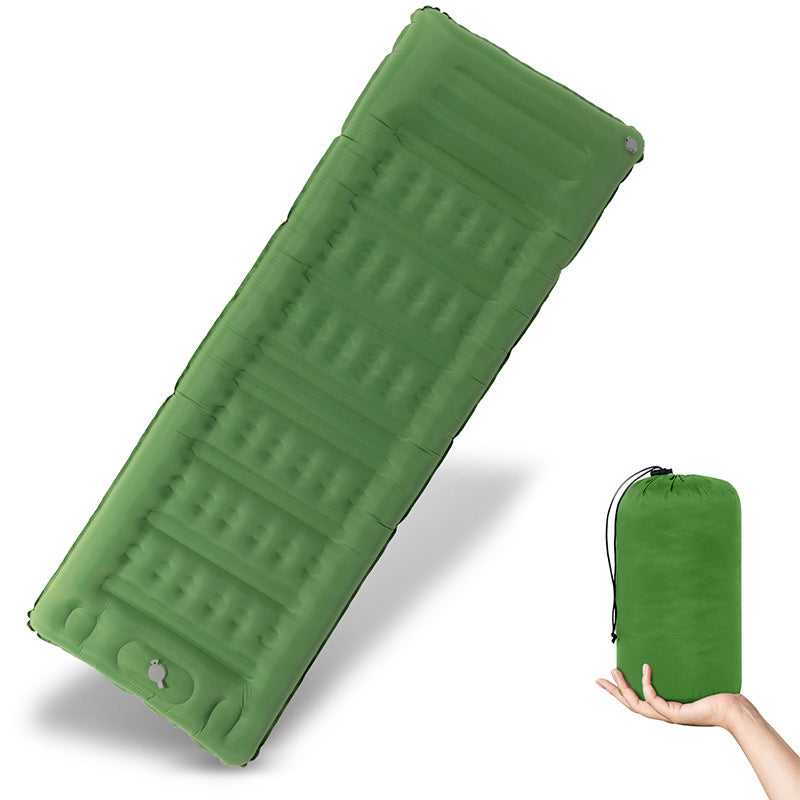 Inflatable sleeping mat with comfort and insulation mechanism Stornfield
