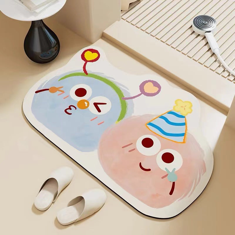 Artistic Cat-Themed Area Mat for Home Decor