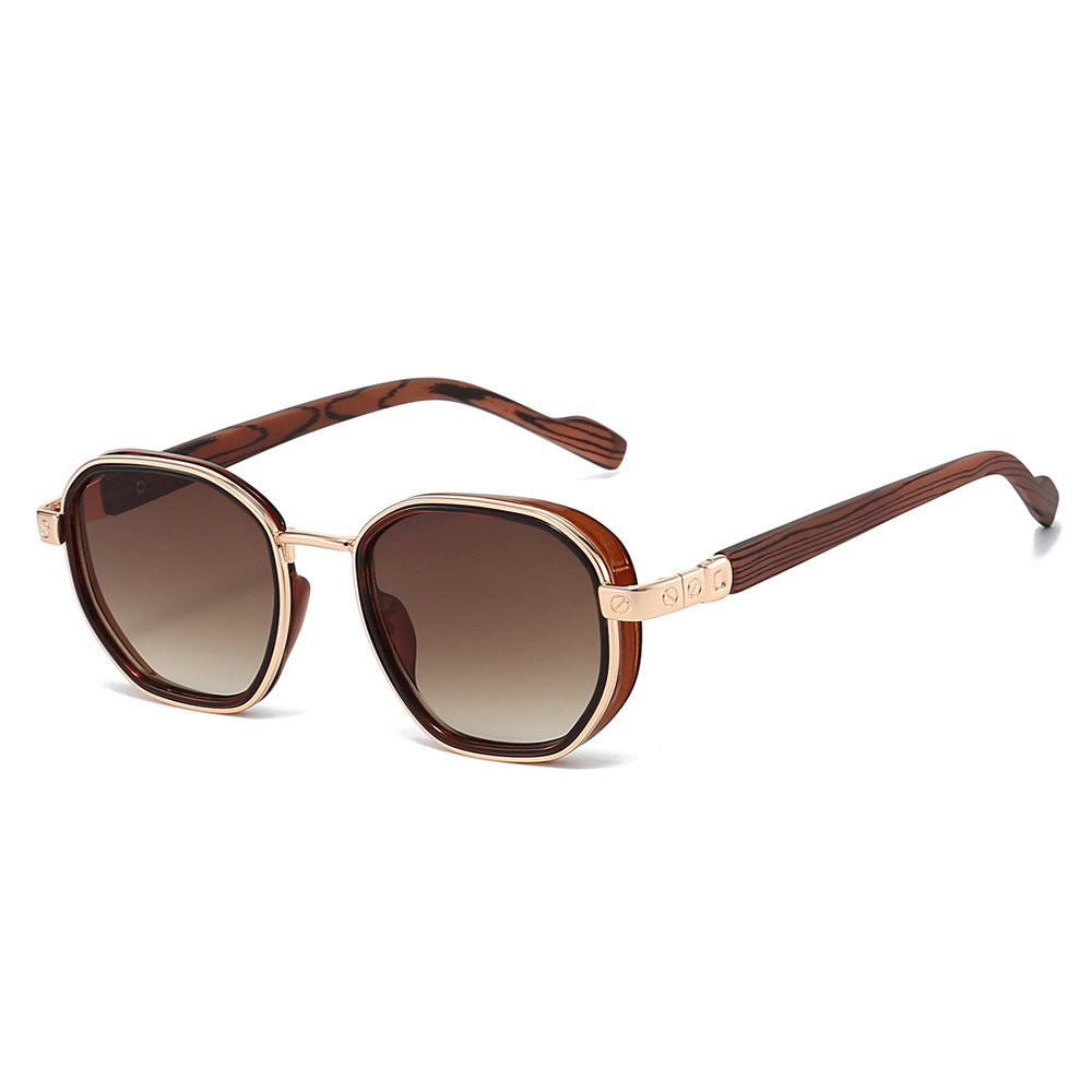 Geometric Framed Sunglasses with Luxurious Golden Accents Stornfield