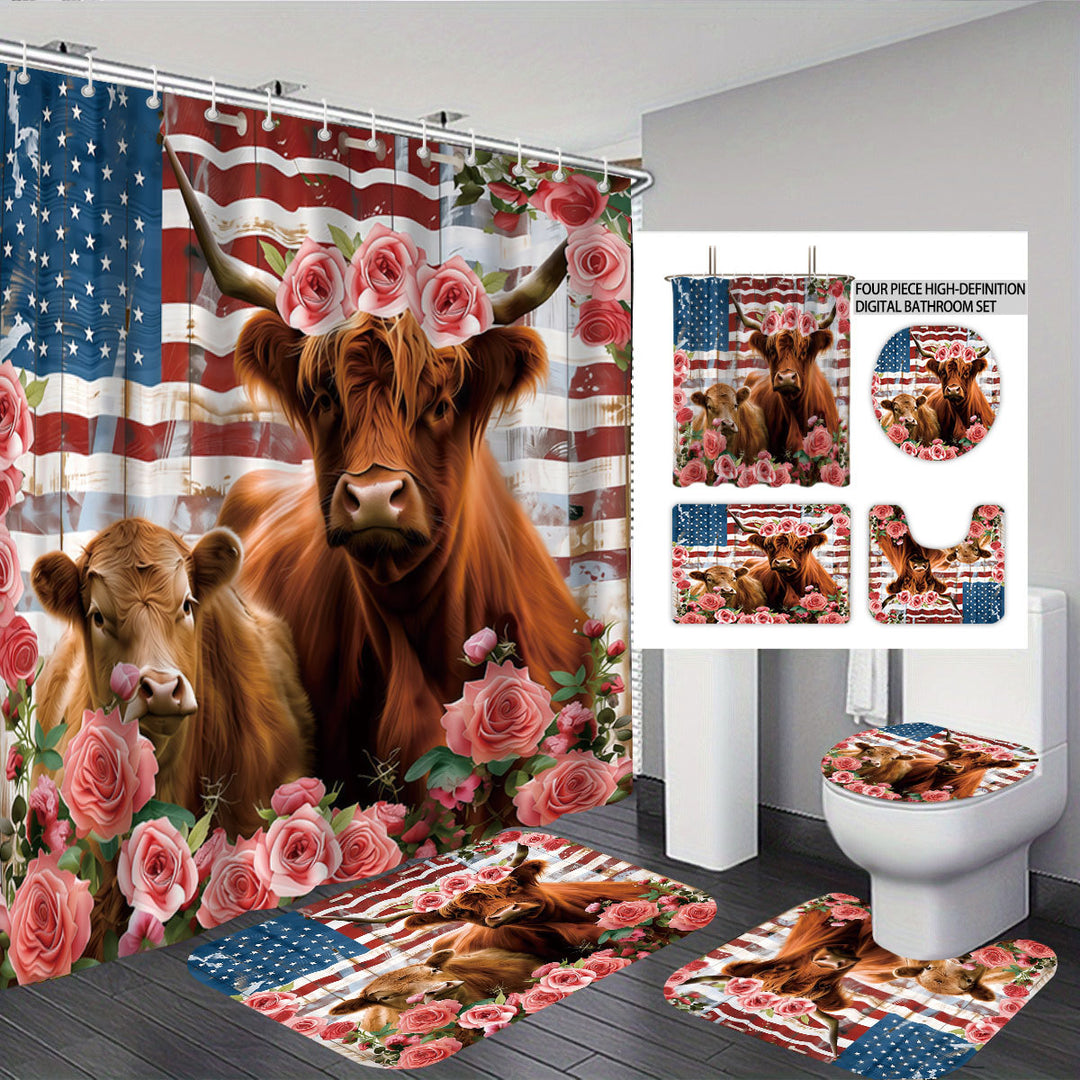 Digital Floral Print Bathroom Set Stornfield