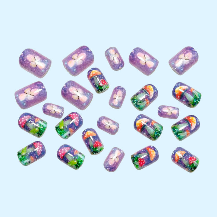 Artificial Nails in Playful Mushroom Design Stornfield