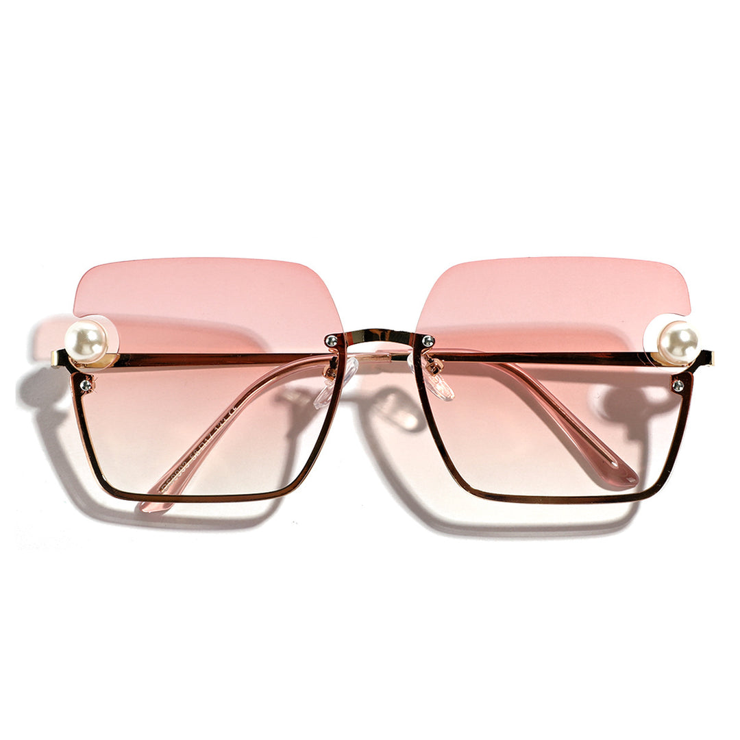 Women's square sunglasses with elegant transparent frame Stornfield
