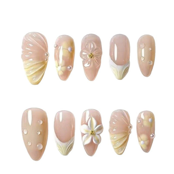 Elegant artificial nails with floral accents Stornfield