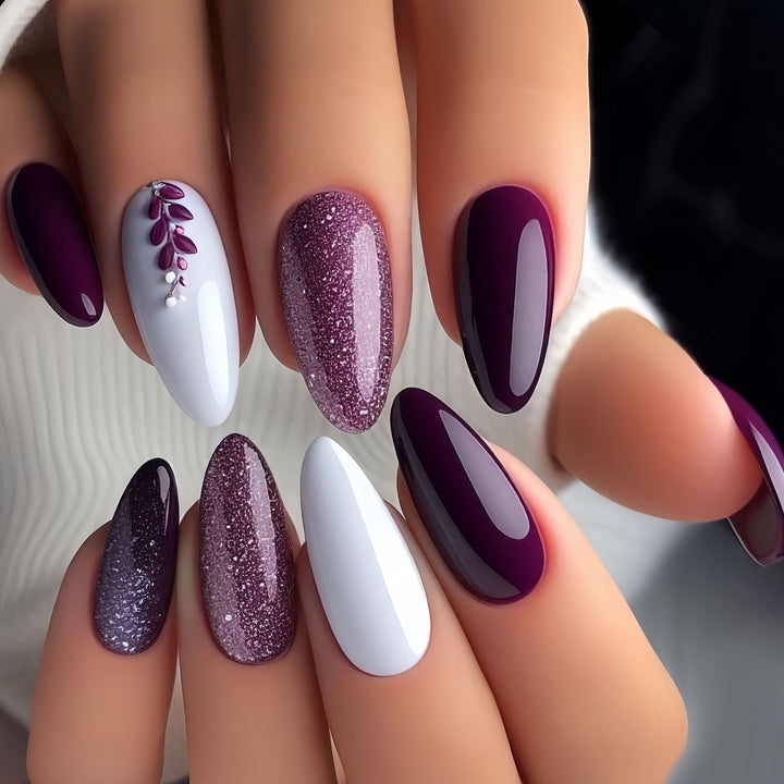 Floral Art Acrylic Nail Set Stornfield