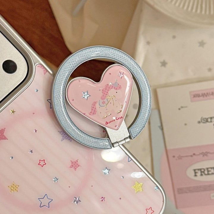 Hand mirror in heart-shaped design with unicorn motif Stornfield