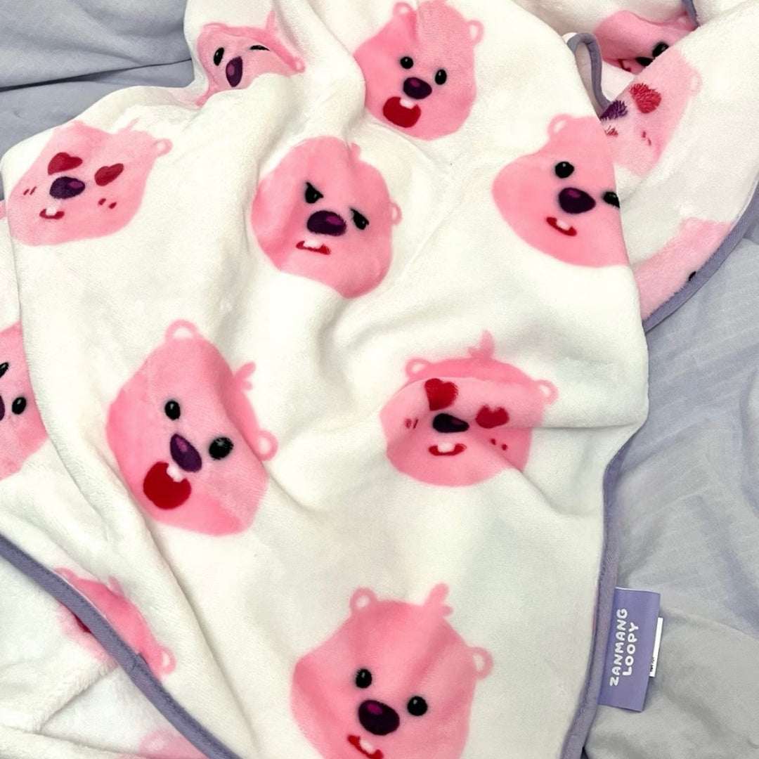 Plush Piggy Face Throw Blanket