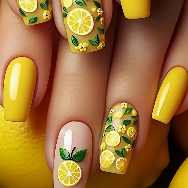 Citrus-Themed Nail Art Enhancements Stornfield