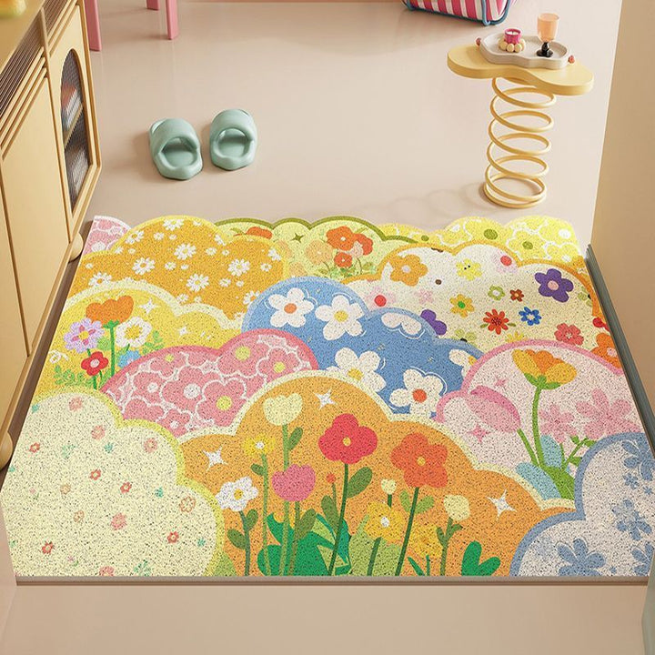 Vintage Floral Pattern Area Rug