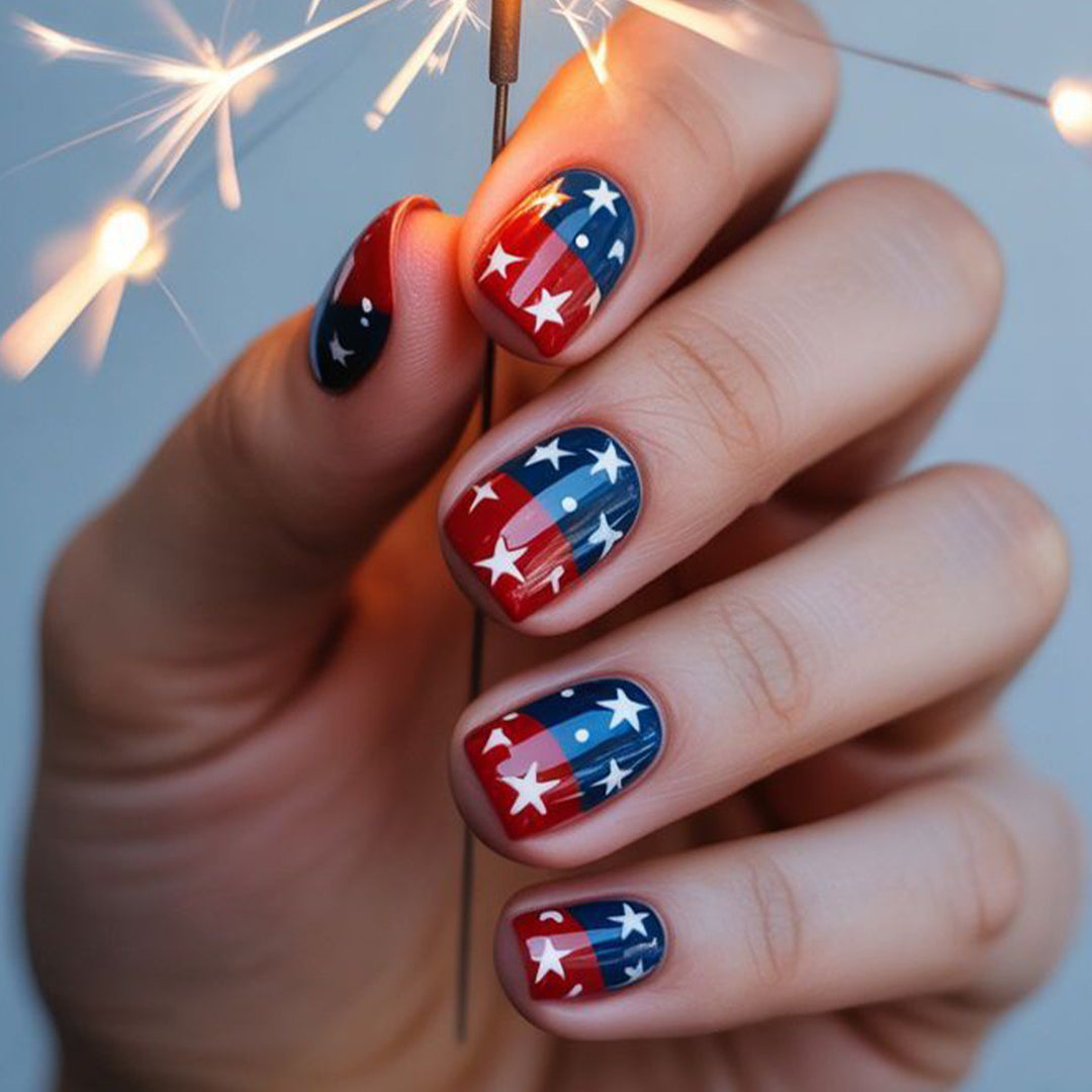 Patriotic Nail Art Design Stornfield
