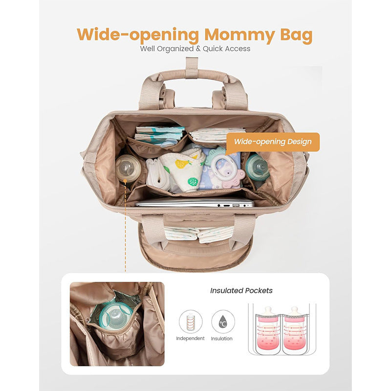 Multifunctional diaper backpack with insulating compartments Stornfield