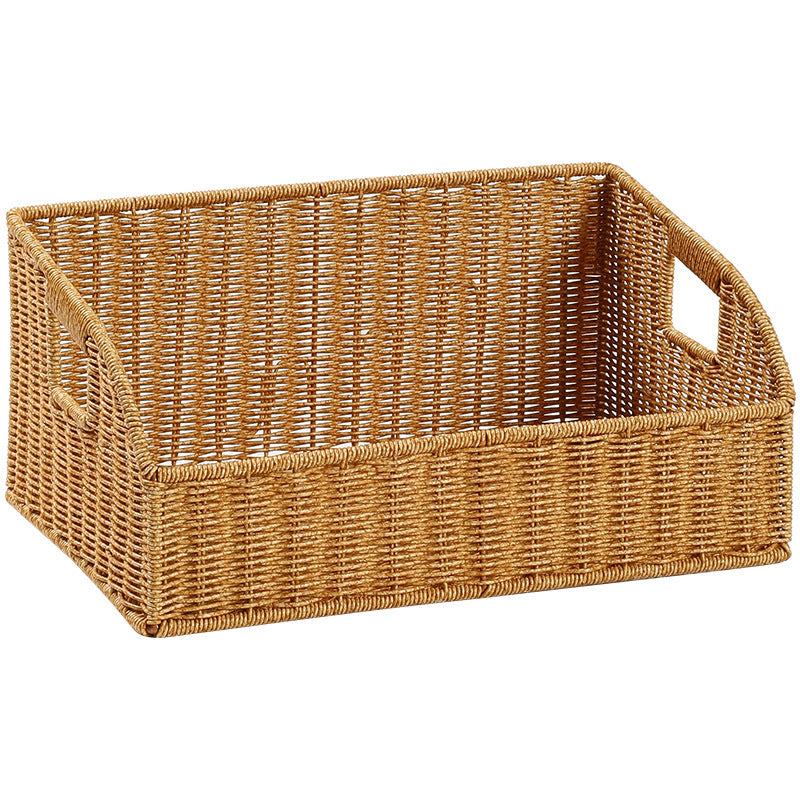 Woven Storage Organizer Basket with Cutout Handles Stornfield