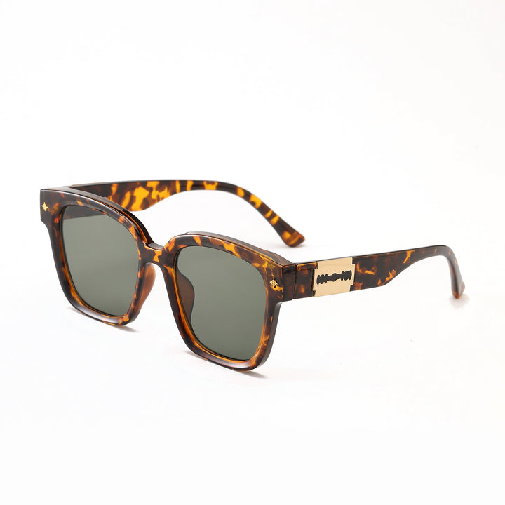 Women's fashionable square sunglasses with transparent frame Stornfield