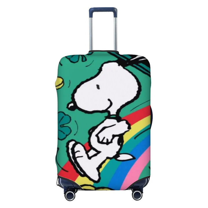 Unisex nano elastic suitcase cover with Snoopy comic motif, stretchy protective cover for trolley with four wheels Stornfield